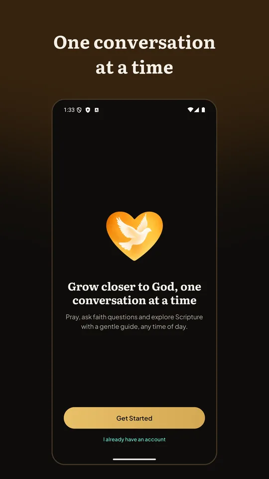 GraceSpace Android welcome screen